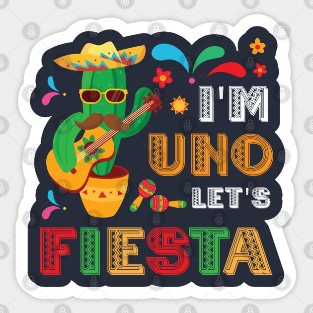 I'm Uno Let's Fiesta, Uno 1st Birthday Sticker by chidadesign